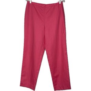 Vintage Linen Mid-rise Pants Hot Pink Medium